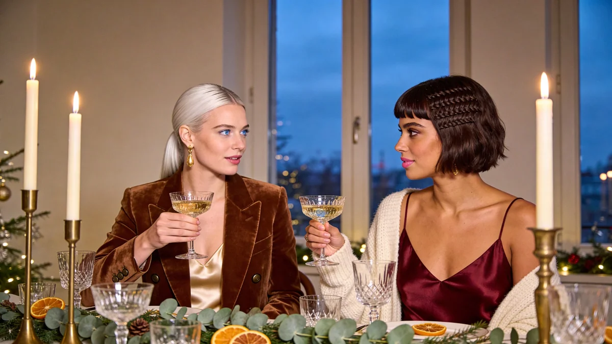 Eleganter Silvester-Look in Bronze und Champagne